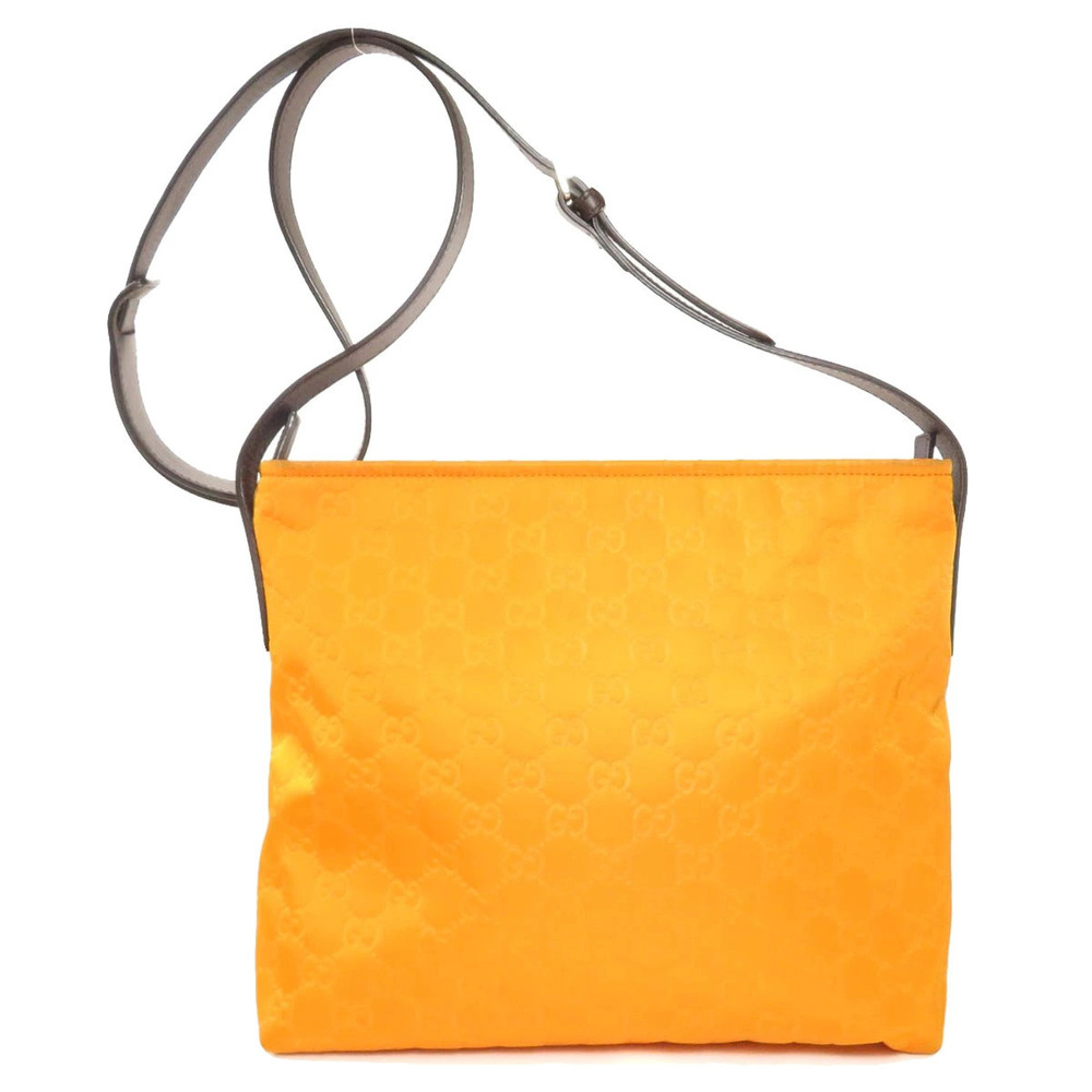 Gucci Messenger Orange Crossbody Bag GG leather